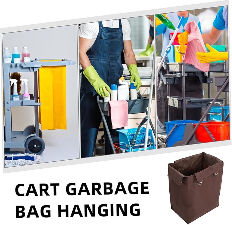 Large Capacity Janitorial Cart Bag Heavy Duty Polyester for Hotels Hospitals Offices - Image 5